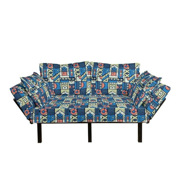 Daybed with Metal Frame Upholstered Sofa for Living Dorm Sun Look Motif in Triangles Geometrical Shapes Art Deco Illustration Ambesonne Boho White Futon Couch Sea Blue and Ivory Loveseat Daybed with Metal Frame Upholstered Sofa for Living Dorm Sun Look Motif in Triangles Geometrical Shapes Art Deco Illustration Ambesonne Boho White Futon Couch Sea Blue and Ivory Loveseat